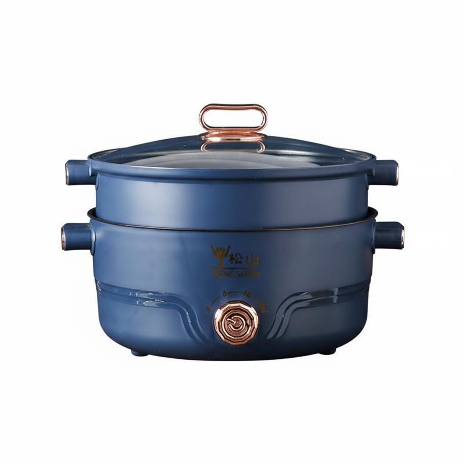 Bnf® Multi-Functional Electric Hot Pot Low Power Multifunctional Electric Pot Easy to Clean Dormitory Pasta Cooker Boil Dry Protection for Students, Dorm Room, Office, Blue, Double Layer-image-10