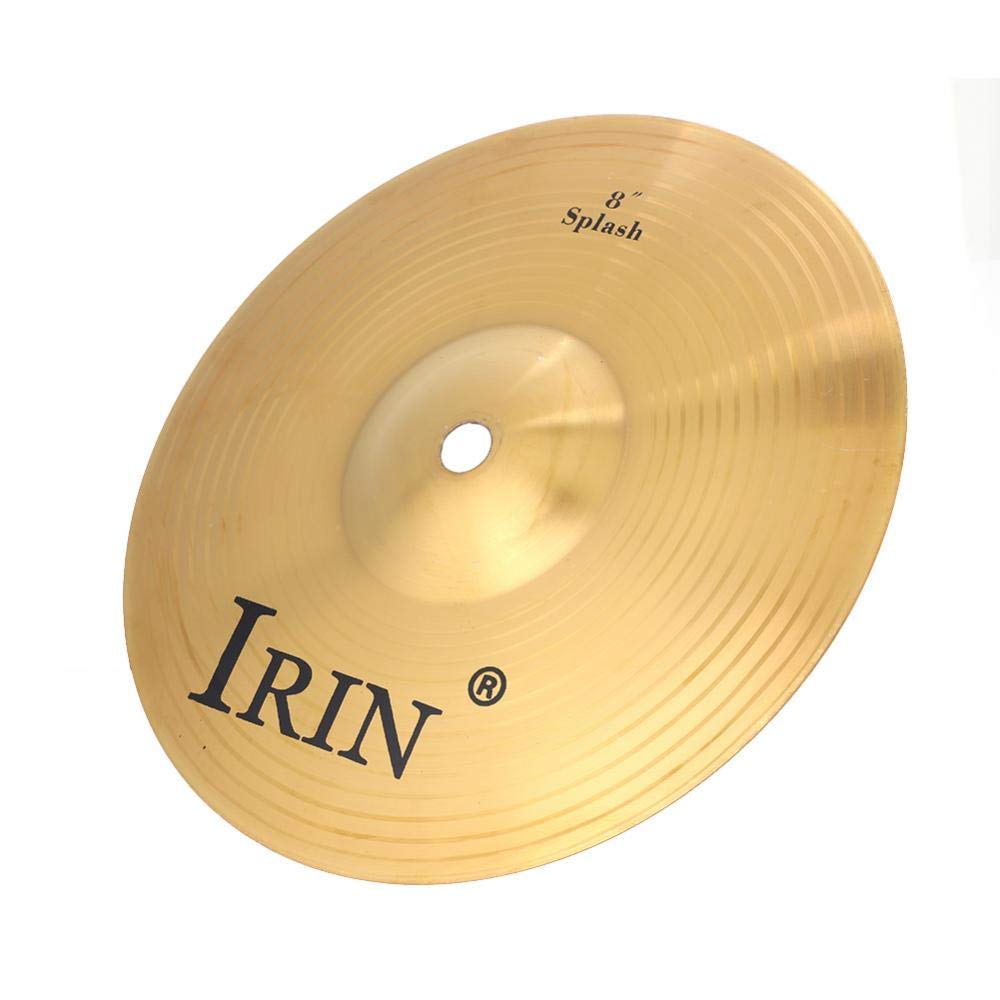 Latón Tambor Platillo, 8inch Splash Cymbal Profesional, Instrumento Musical para Batería Amateur, Home Studio, Escenario, Conciertos, Rehearsals