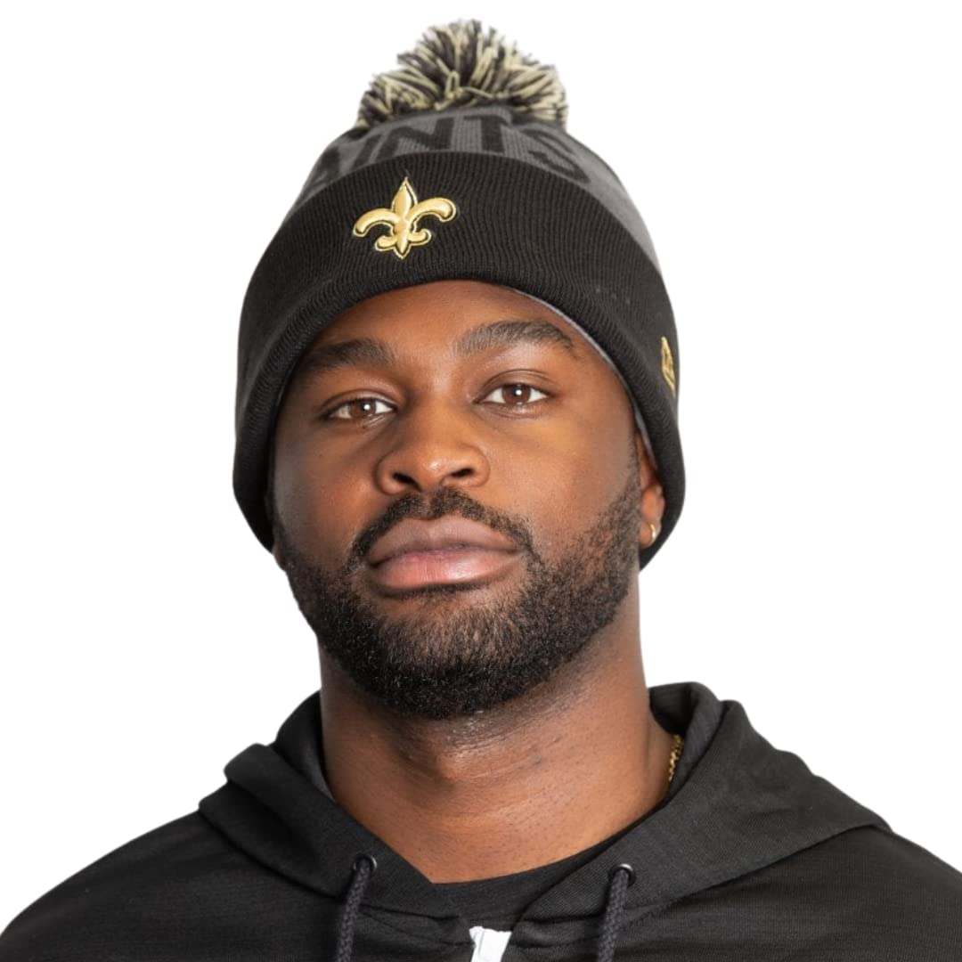 New Era Nero Nfl New Orleans Saints Storm Ii Beanie Sport Knit Black