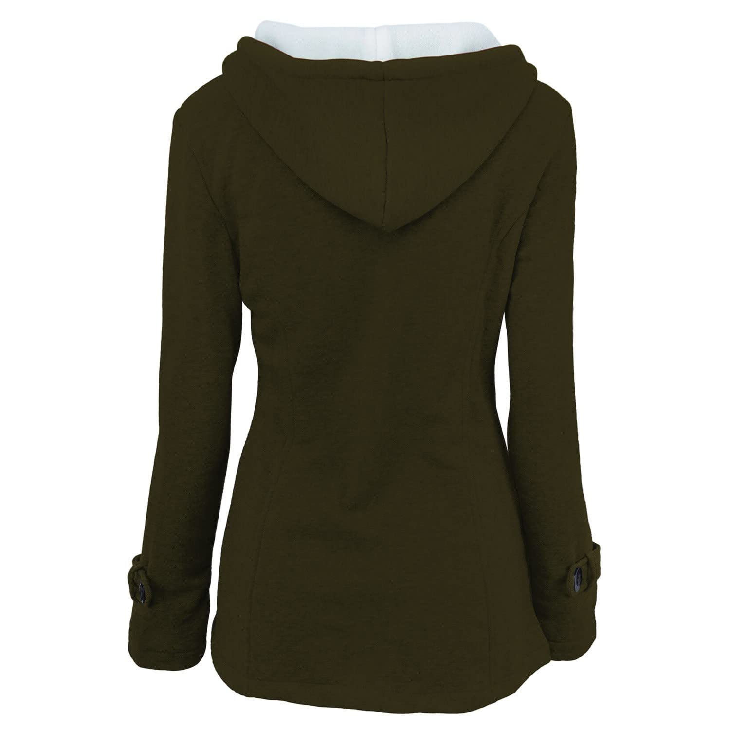 Gilet premaman da donna alla moda cappotto con bottone in corno spesso cappotto con cappuccio giacca invernale calda in tinta unita cappotto antivento invernale abiti autunnali per le donne