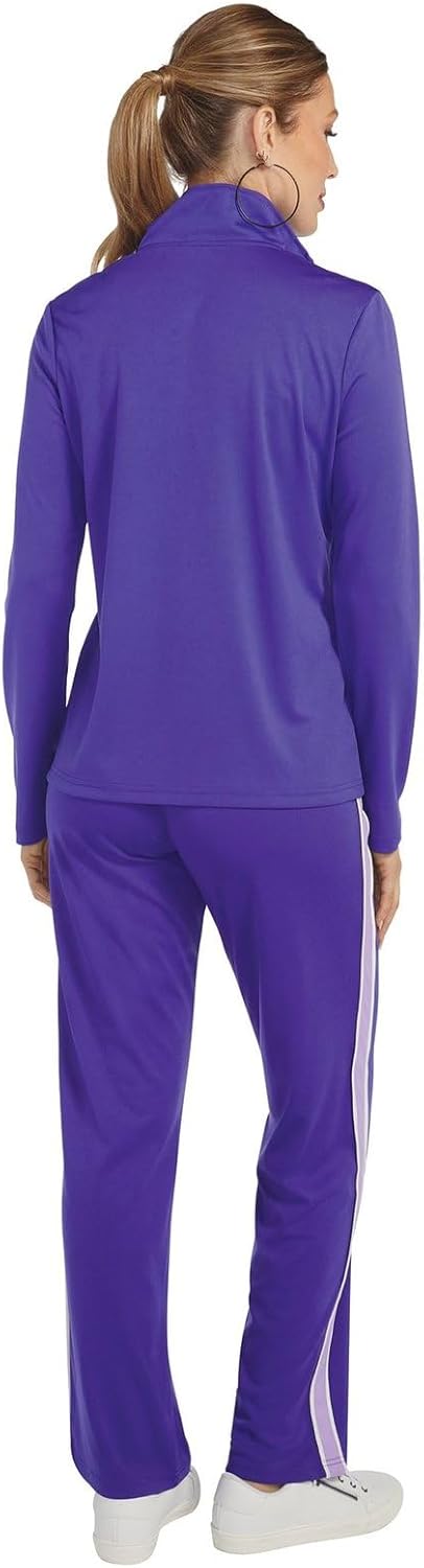 Vevo Active Women's Striped Track Suit Set
