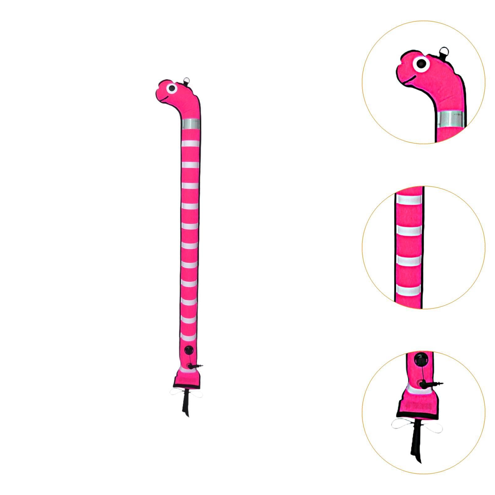 Aufblasbare Signalboje zum Schnorcheln und Tauchen,pink,1,8 m x 15 cm, Rosa