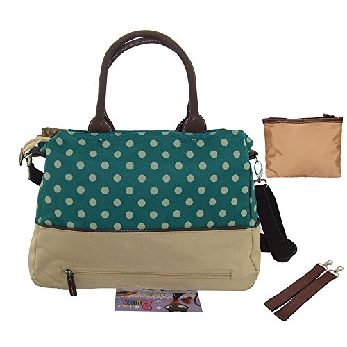 Image of LANDUO Women's Baby Diaper Nappy Bag Tote Large Size Green