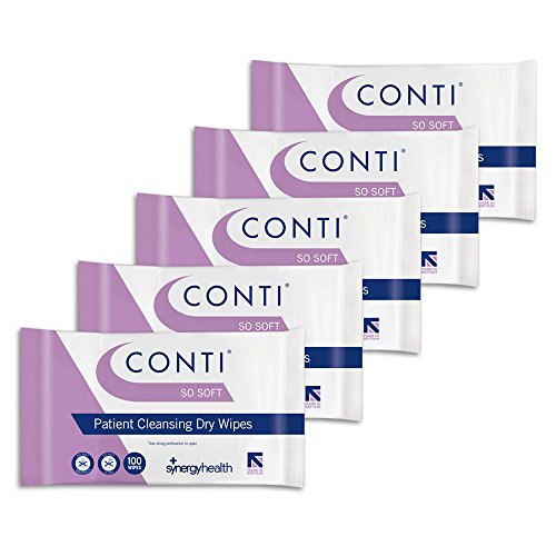 Conti SoSoft Large Heavyweight Dry Patient Cleansing Wipes (5 Packs of 100)