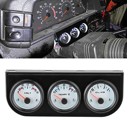 Kit indicatore triplo universale auto Temperatura acqua Volt Pressione olio