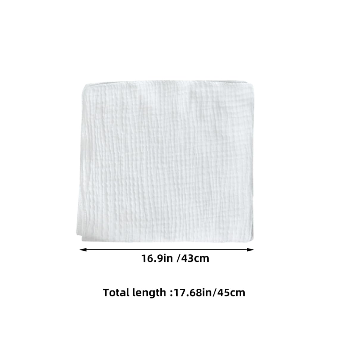 Beavorty Newborn Baby Diapers 8 Cotton Burp Cloths Washcloths Reusable Nappies Soft Cotton White 43 * 45cm