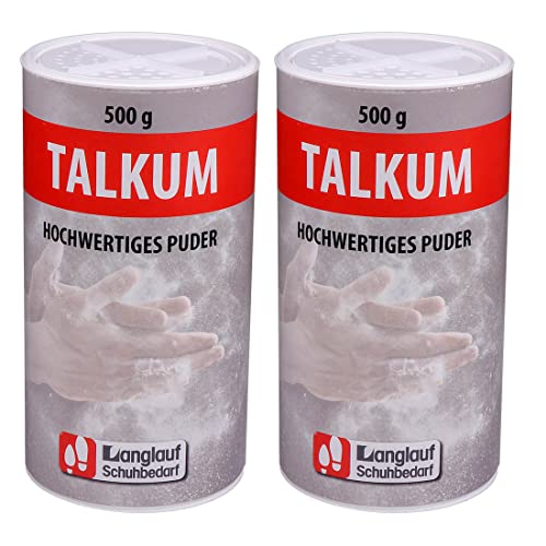 Langlauf Schuhbedarf Talkum Puder 2 x 500g für Silikon & Gummipflege Gleitmittel Latex Trennmittel Metallguss Haushalt & Werkstatt I Talkum-Pulver Streudose zur Gummipflege I Talcum Powder (2)