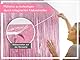 PHENO FLAGS 2 Stück Rosa Lametta Vorhang, 1x2,5m - Glitzernde Silvester-Deko im Funkelnden Metallic-Look, Lametta Girlande für Ihre Party