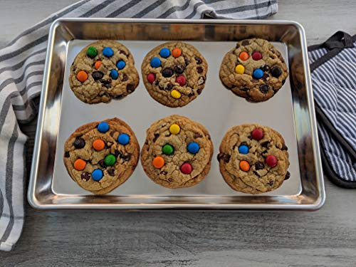 image for Checkered Chef Baking Sheet Set - Large Stainless Steel Quarter Pan fo