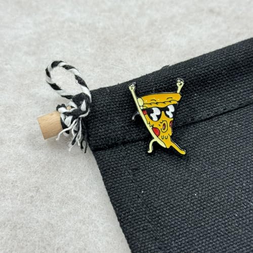 Image of Pizza Wearing Sunglasses Awesome Brooch Cartoon Enamel Brooch Pin Jacket Lapel Metal Pins Brooches Badges Exquisite Jewelry Accessories