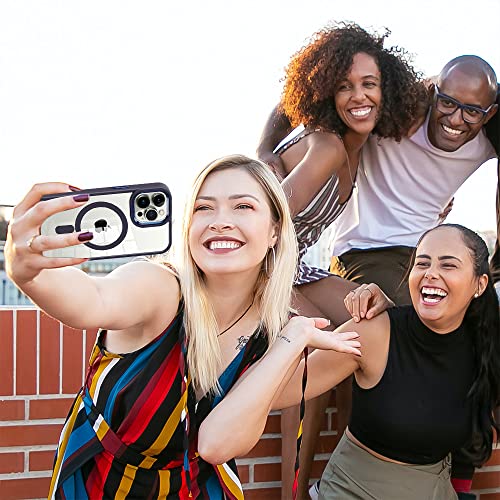 Maggie Slim Clear Magnetic Case Compatible With Magsafe Back Cover Scratch Resistant Protective Light Case For Iphone 14 Pro #TOP5