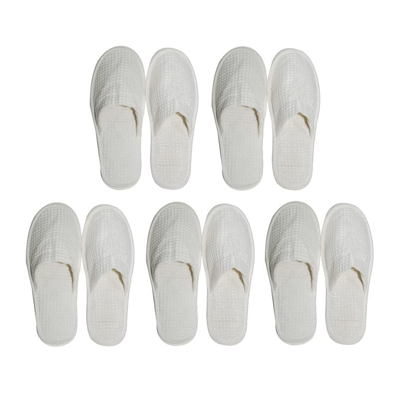 Diktmark white Disposable Slippers, Cotton Closed Toe Hotel, Salons, Spa Slippers for Women and Men, Breathable Non-Slip Slippers for Hotel, Guests, Travel(Pack Of 5) (B0B4TZLZY7) Amazon Price History, Amazon Price Tracker