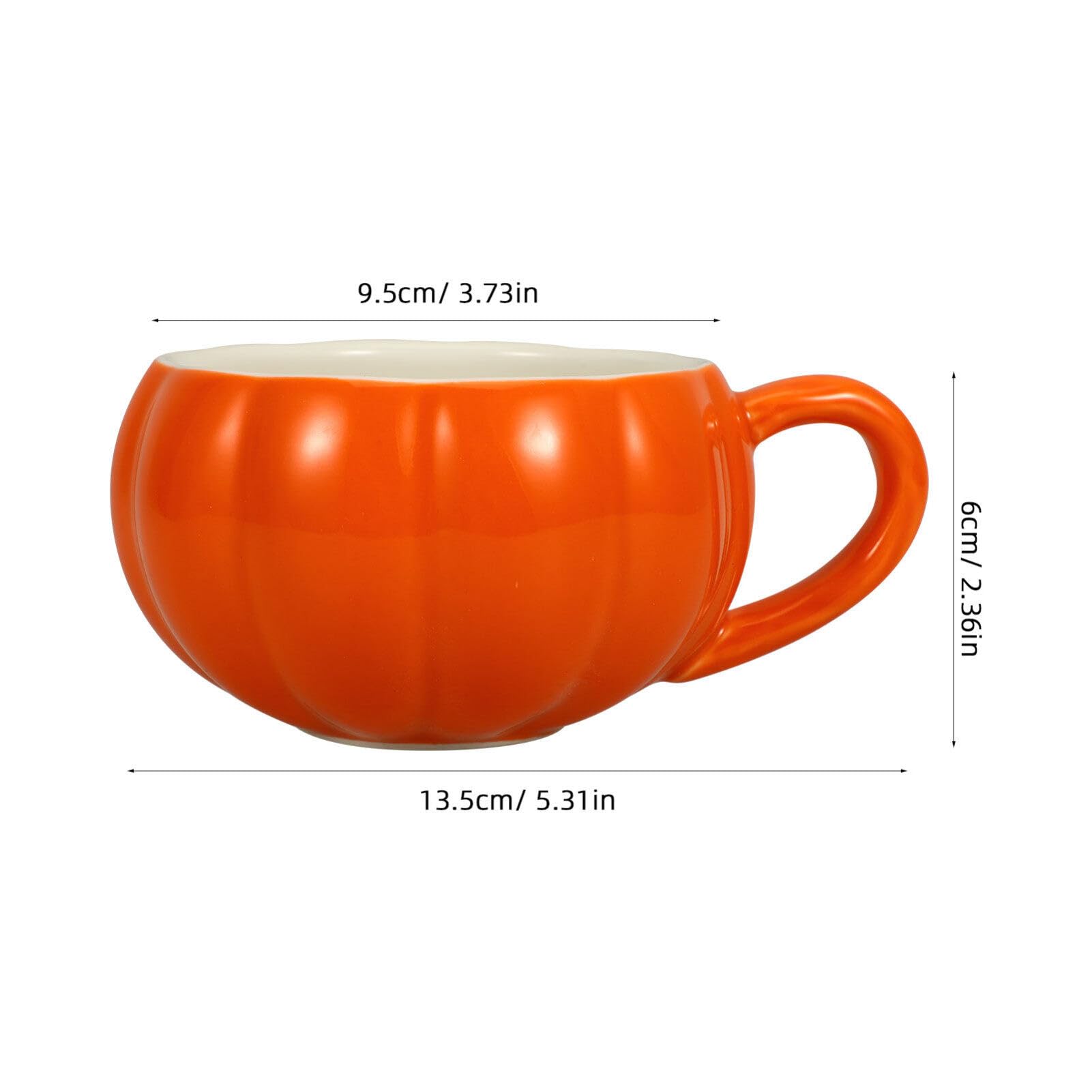 Cabilock Pumpkin Cup Ceramics Coffee Mug Thanksgiving Jack o Lantern Milk Water Cup Fun Autumn Mugs with Handle for Coffee, Tea, Juice, Milk Water