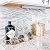 Tic Tac Tiles 4-Sheets Peel and Stick Self Adhesive Removable Stick On Kitchen Backsplash Bathroom 3D Stone Tiles (Sand Grey)