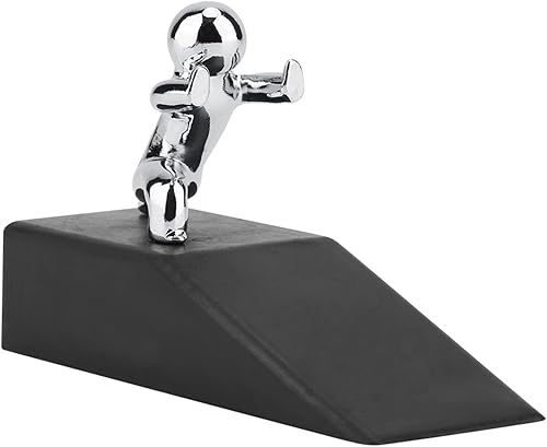 Tope de puerta de goma, diseño novedoso de cuña antideslizante para puerta, rampa de goma resistente con decoración de hombre pequeño para el hogar,