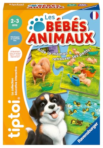 Ravensburger - tiptoi® - Jeu interactif - Les bébés Animaux - Lecteur Vendu séparément - Jeu éducatif électronique, sans écran - Dès 2 Ans - Version...