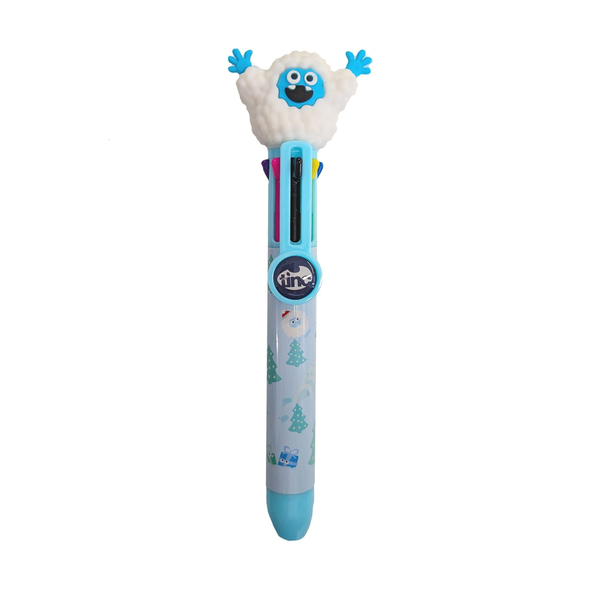 Tinc Festive Yeti Multicolour Retractable Ballpoint Pen 6-in-1 Colour Ballpoint Pen for School, Office, Home | Yeti Character (MLCKYETI)