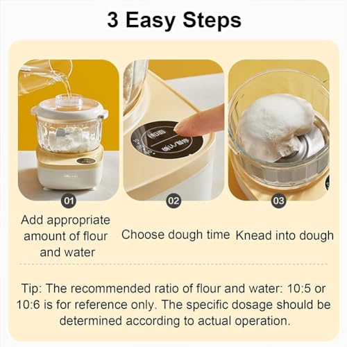 Household Small Dough Kneading Machine Electric Vertical Dough Kneading Machine Desktop Baking Bread Tool Suitable for Kitchen Baking and Cooking - Image 6