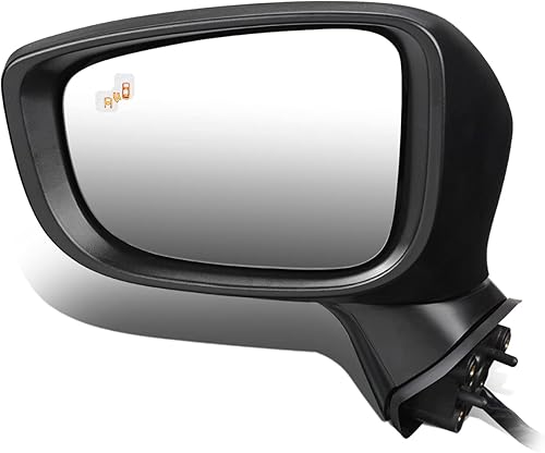 DNA Motoring OEM-MR-MA1320185 - Espejo lateral con calefacción, con señal de giro, detección de punto ciego compatible con Mazda 3 17-18