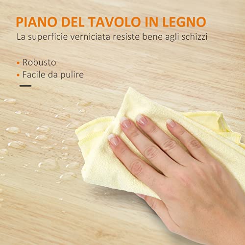 Homcom Carrello da Cucina in Legno con Cassetto