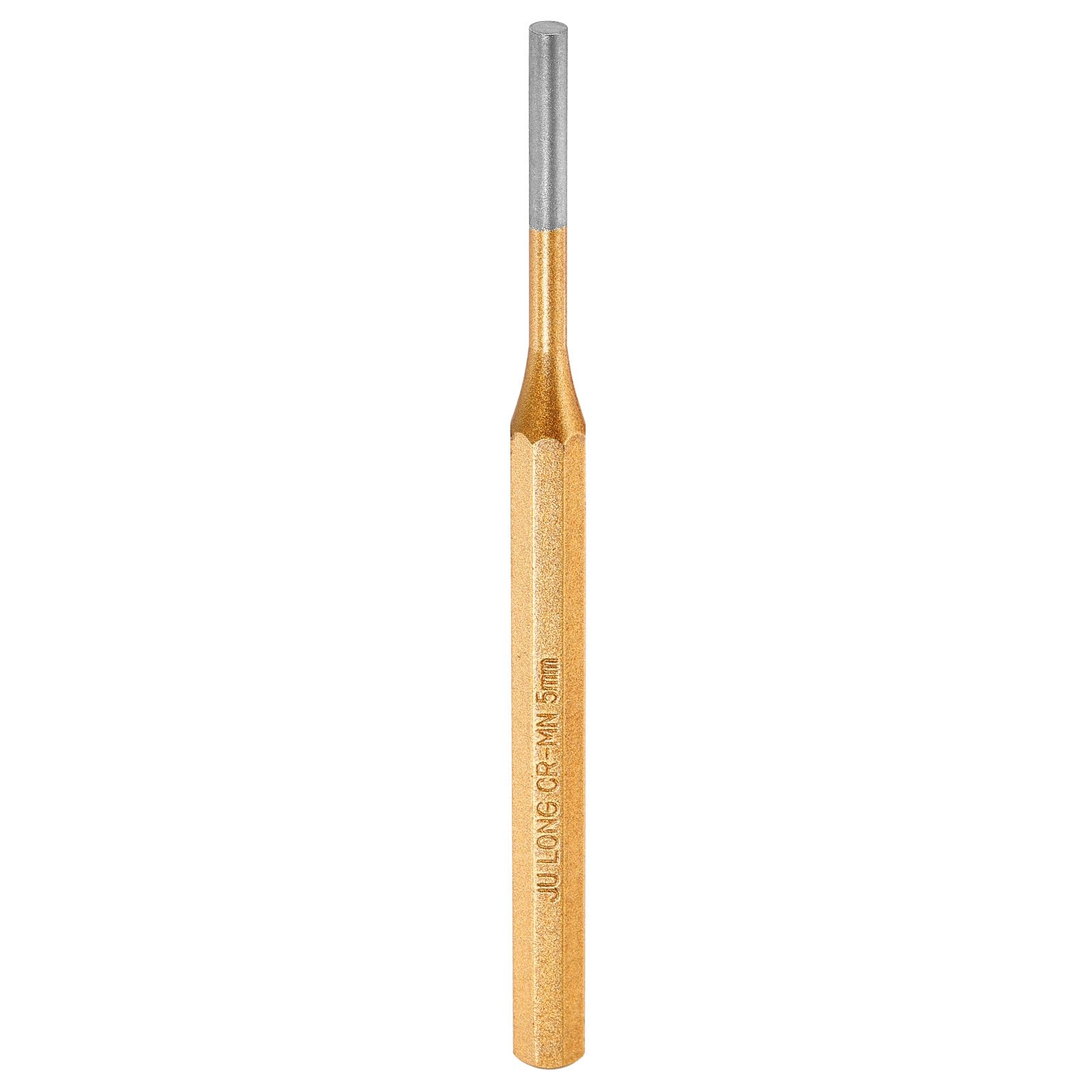 sourcing map Pin Punch 5mm(1/5") 150mm Length Metric Non-marring Alloy Steel Cylindrical Alignment Punch Drive Pin Tools for Automotive Watch Repair Jewelry Craft