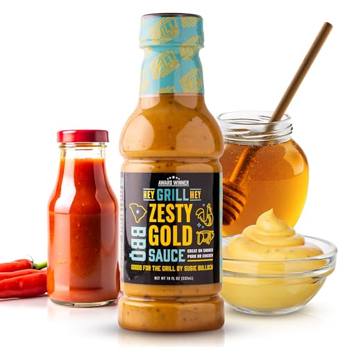 Hey Grill Hey | Mustard BBQ Sauce | Carolina BBQ Sauce | Pork, Chicken | Grilling Essentials | Zesty...