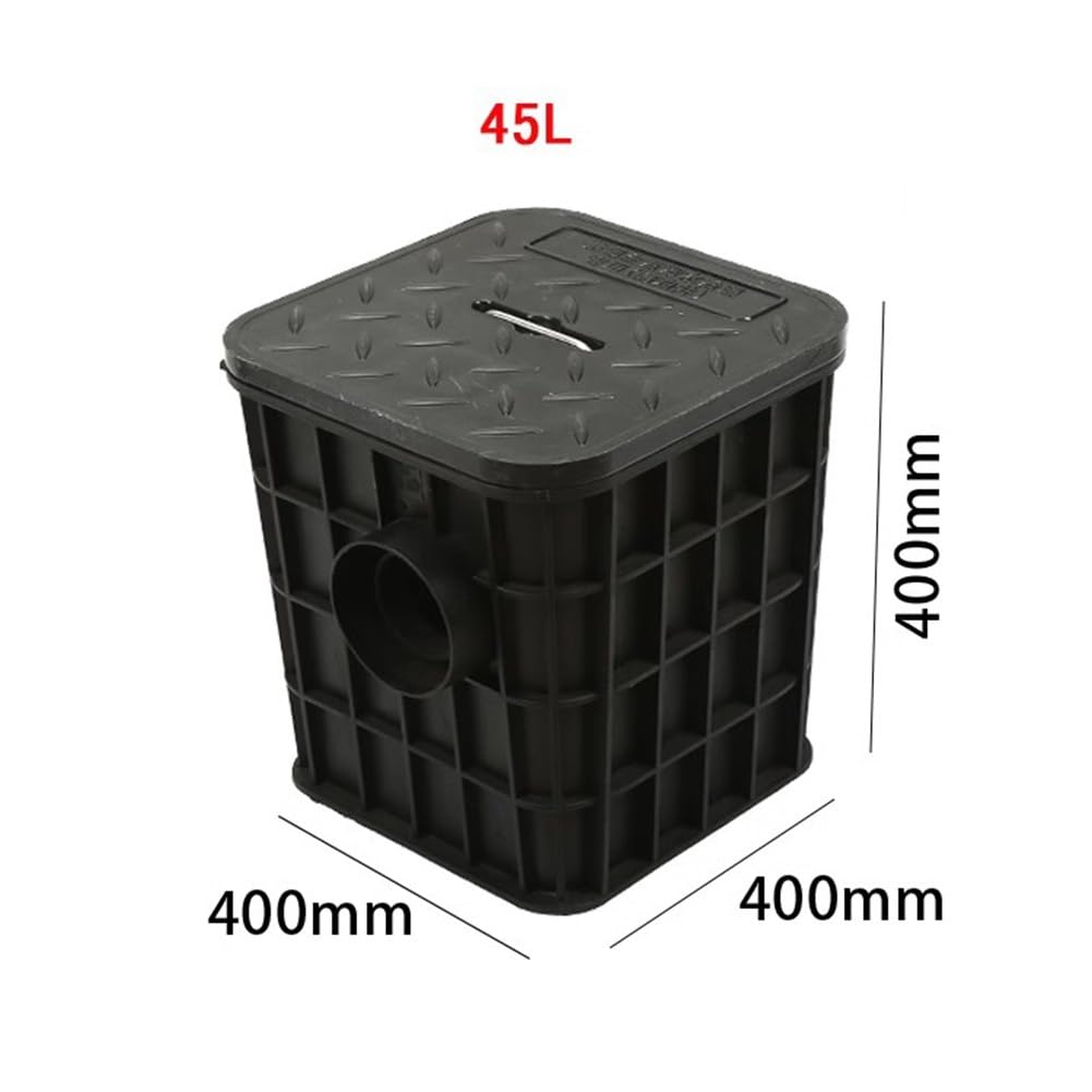 Trampa de Grasa Comercial bajo Fregadero - Separador de Aceite Usado de 45 l para restaurantes y Exteriores, Interceptor de Grasa eficiente de 40 x 40 x 40 cm, Separador de Aceite y Agua de
