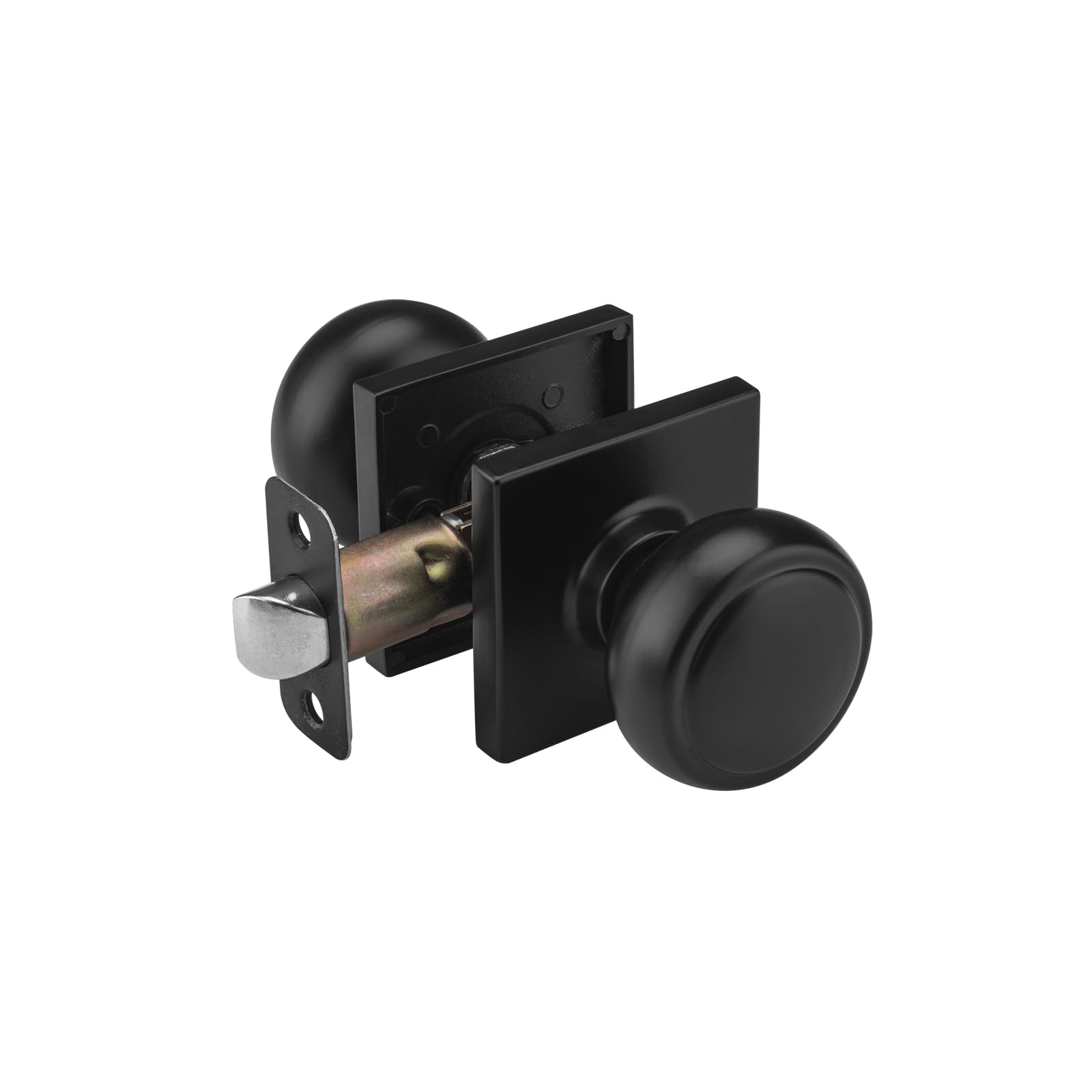Gold Coastal Door Knobs with Lock - Privacy & Security -21
