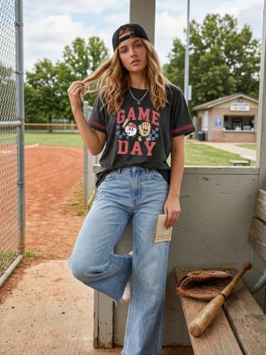Image of Football Shirts for Women Game Day T Shirts Football Outfits