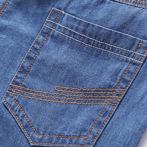 Girls Boys Jeans Pants Kids Cotton Soft Denim Pants Casual Elastic Waisted Toddler Kids Cute Embroidery Print Jeans3