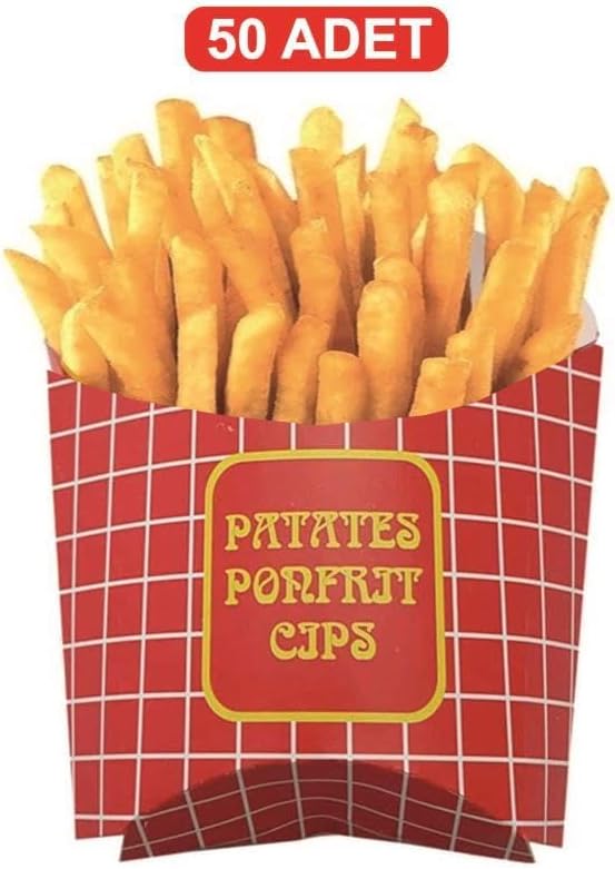 Karton Cips Patates Kutusu 50 Adet