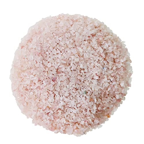 Image of Certified Rose Quartz Crystal Chips 250 GM with Authenticity Certificate | Natural Pink Quartz Decorative Stone Chips for Pooja Room, Meditation, Vastu, Resin Art, Crafts & Aquarium Decor