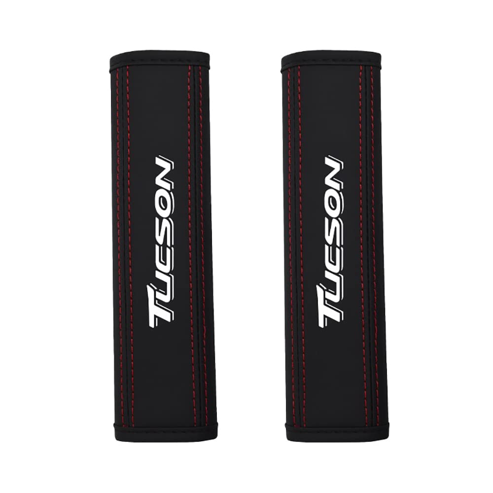 2 Coche Cuero Almohadillas para Cinturón de Seguridad Protectoras, para Hyundai Tucson Accesorios Interiores