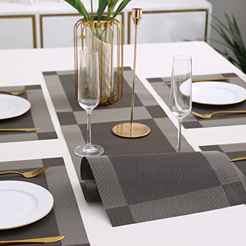 Image of HOKIPO Dining Table Placemats 4 Pieces with Runner (AR4230)