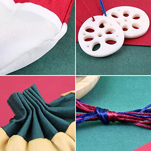 6 Bolsitas Chinas de Brocado con Cordón para Joyas miniatura 3