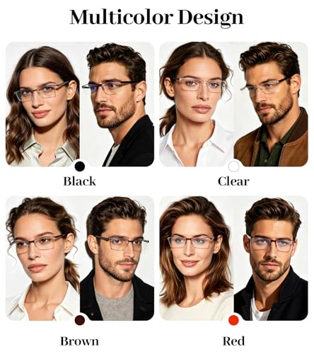 Image of 4 Pack Reading Glasses 2.5 for Women Men Blue Light Blocking Computer Readers Spring Hinge Anti Glare +2.5 1.0 1.25 1.5 1.75 2.0 2.25 2.5 2.75 3.0 3.5 4.0