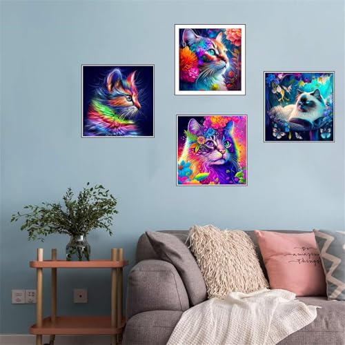 Kit complet diamond painting 5D strass cristal de chat