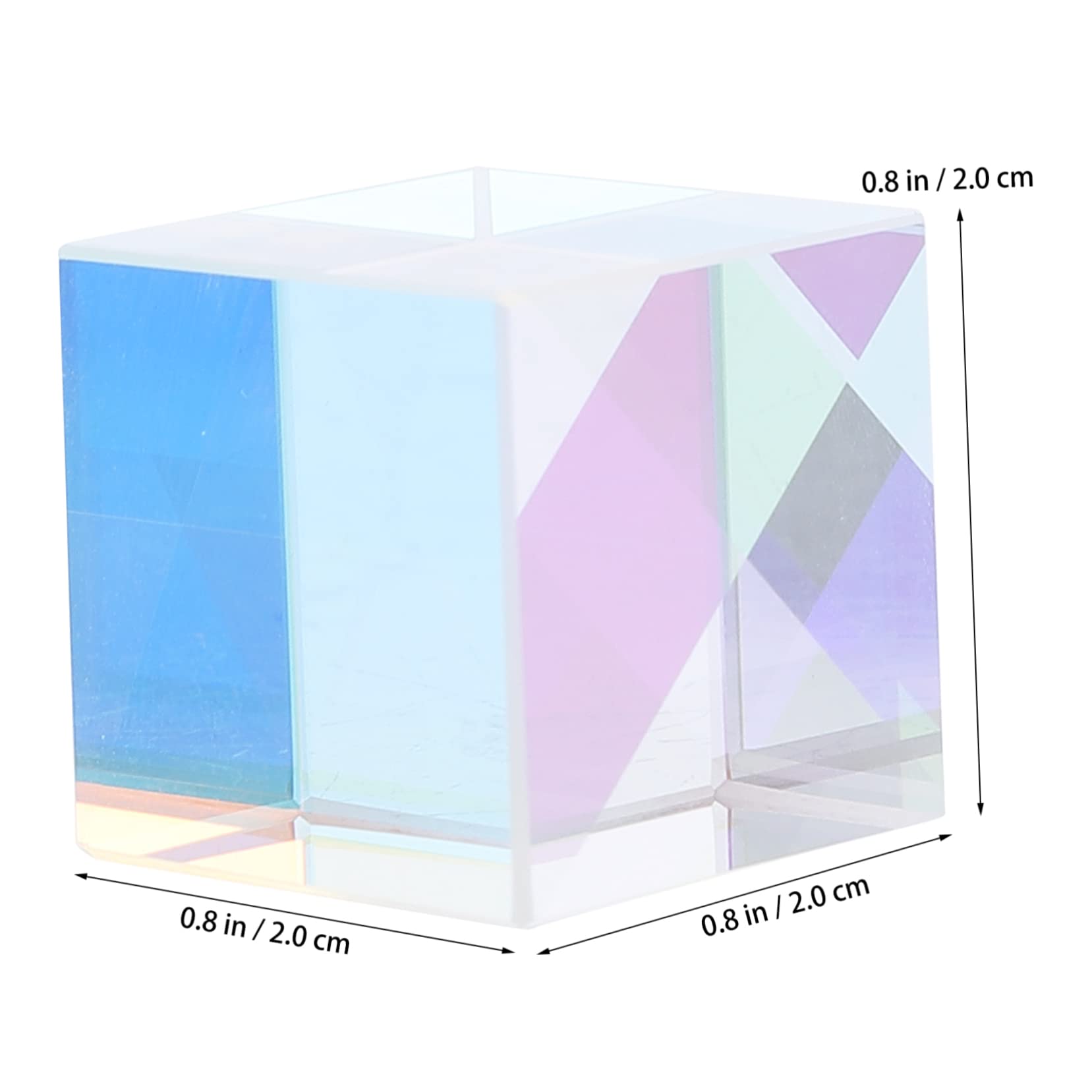 CIYODO Decorative Prism Cube Large Optical Prism Square Crystal Prop for Learning