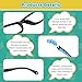 BiBiBear Kids Glasses for Toddlers 2-5 - Unbreakable & Lightweight TR90 Frame, Bendable Fashion Eyewear, Non Prescription (Blue & Black)