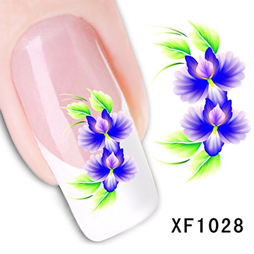 Dalin 3D Nail Art Tips Stickers False Flower Nail Design Manicure Decals Nail Art Water Nail Art Decal/Tattoo/Sticker XF1028