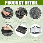 Tinideya 12.5 ft Waterproof Tent Floor Mat Hexagon Tarp Camp, Vertical Edge - Image 4