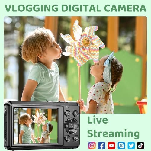 5K Digital Camera - 72MP Digital Cameras with 16X Zoom Autofocus Point and Shoot Digital Camera for Kids or Beginners - UHD 2.8'' Screen Compact Camara for Teens Christmas Birthday Gift - 4