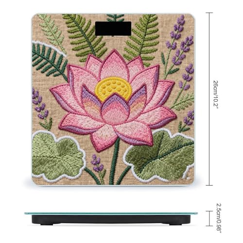 Báscula digital corporal estilo Boho con pantalla LCD miniatura 2