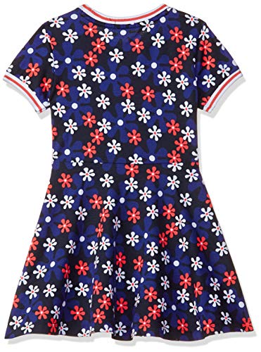 Image of UNITED COLORS OF BENETTON Baby-Girl's Cotton Fit and Flare Knee-Length Casual Dress