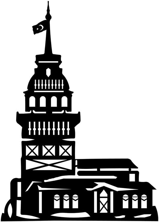 Islamic Metal Art | Modern Wall Art Metalwork Home Decor Wall Hanging 70 x 50cm | Turkey Istanbul Maiden's Tower