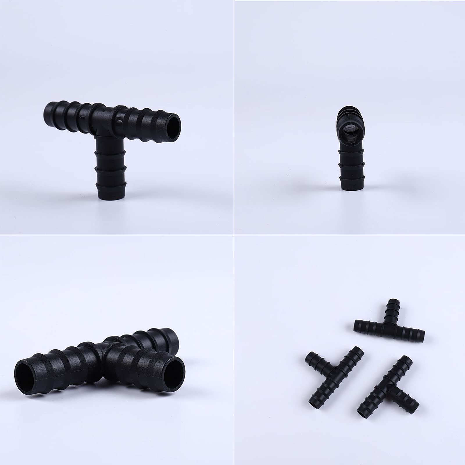 BETESSIN 50 Raccordi A Gomito Per Tubi Da Irrigazione 16 Mm, Connettori In Plastica PP, Senza Colla, Per Giardino, Orto, Serra, Agricoltura - 3