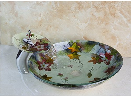 Lavabo bol en verre trempé Gowe de style luxe pour salle de bain élégante