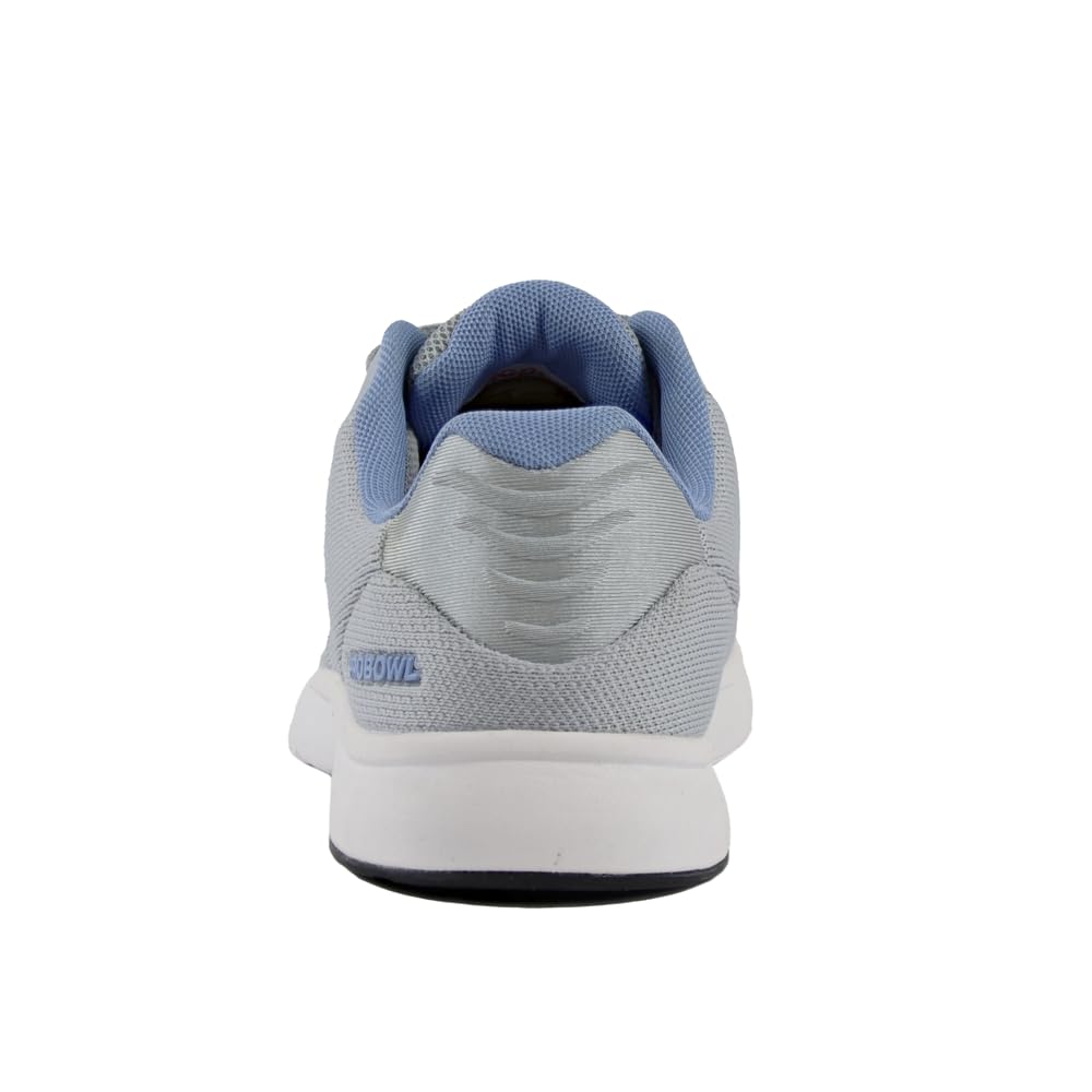 EMAX | Pro Bowl - Luma | Bowlingschuh Damen | Frauen Bowling Schuhe Gleitsohle Freizeit | Grau Blau | Größe 35-41