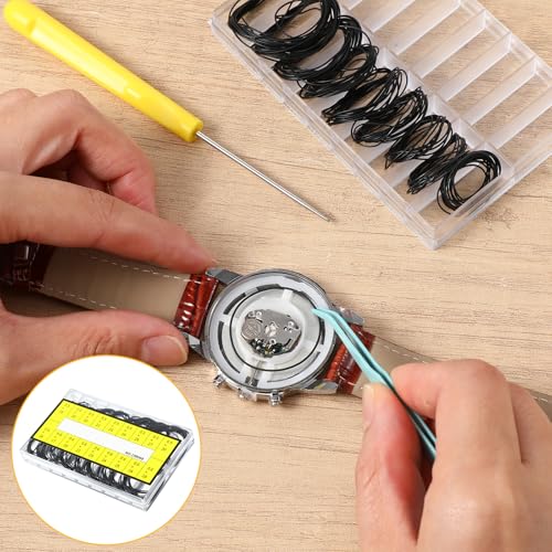 Telooco 400Pcs O Ring Watch Gasket Rubber 18 Sizes (0.5/0.6, 16-30mm) Watch Back Rubber Sealing Rings Replacement Watches Gasket Set for Watches Repair