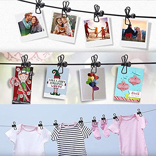 Portable Clothesline With 12Pcs Clips, 3 Pack Windproof Travel Camping Clothes Line Retractable Elastic Laundry Drying Clothes Line For Backyard, Hotel, Outdoor And Indoor Use(Black+Blue+Purple) #TOP2